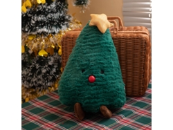 (árbol De Navidad Colorido, Verde Oscuro 20 Cm) Peluche, Almohada De Algodón, Cojín Para Sofá