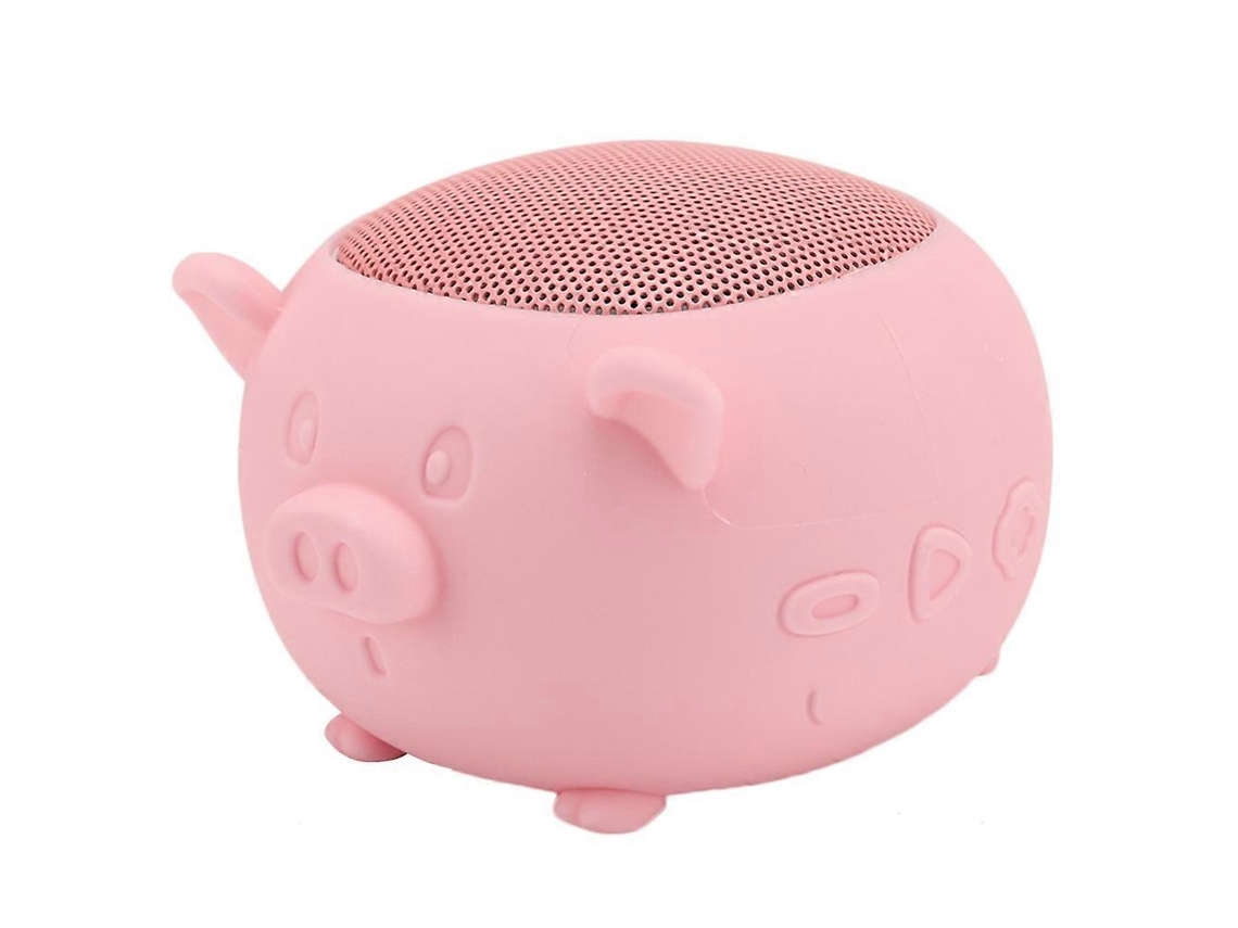 Altavoz inalámbrico Bluetooth 5.0 Lovely Pig Mini con micrófono integrado para viajes y exteriores Yunzii (rosa)