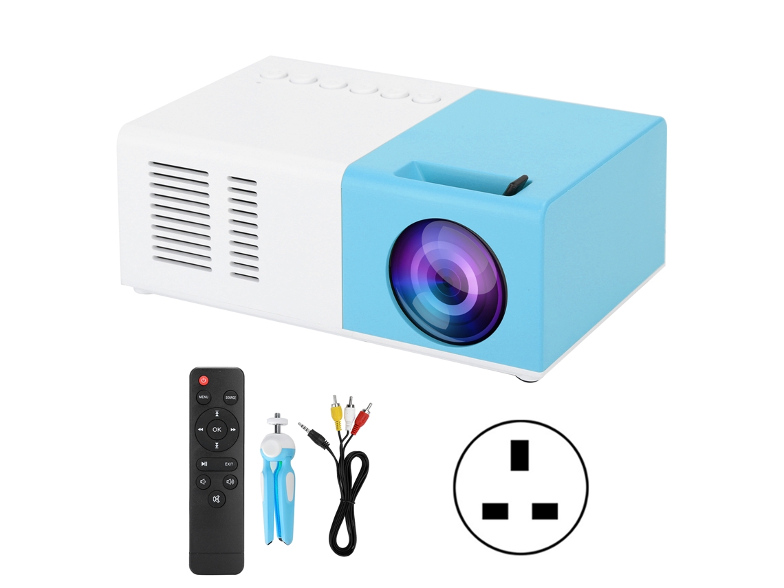 Miniproyector LED portátil de 1800 lm para entretenimiento en casa