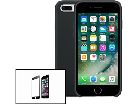 Kit Funda y Protector de Cristal Templado iPhone SE 2020 SlimShield Negro
