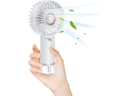 Mini Ventilador Turbo Recargable Por Usb (blanco), Velocidad Ajustable, Enfriamiento Atomizado, Funcionamiento Silencioso.