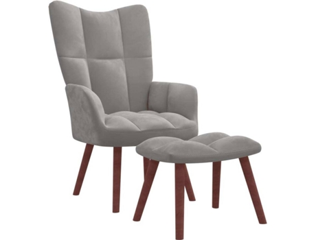 Silla de relajación VIDAXL Gris Terciopelo (61.5x69x95.5 cm)