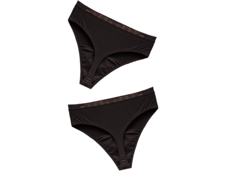 Conjunto de 2 Bragas ANAISSA Algodón Mujer (42-44 - Negro)