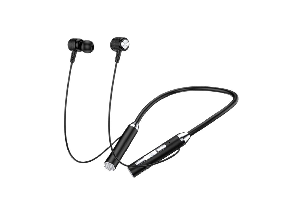 Fones de Ouvido MDUG Sem Fio Bluetooth 5.3 com visor LED e ponteiras transparentes TWS (preto)
