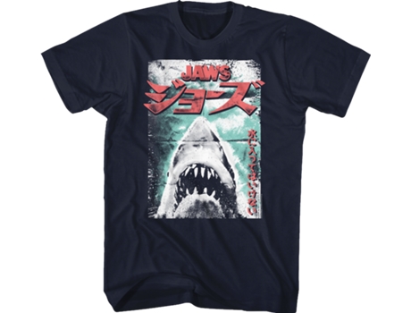 Camiseta Unisexo DEEPSTONE Japanese Folded Poster Jaws Armada (S)