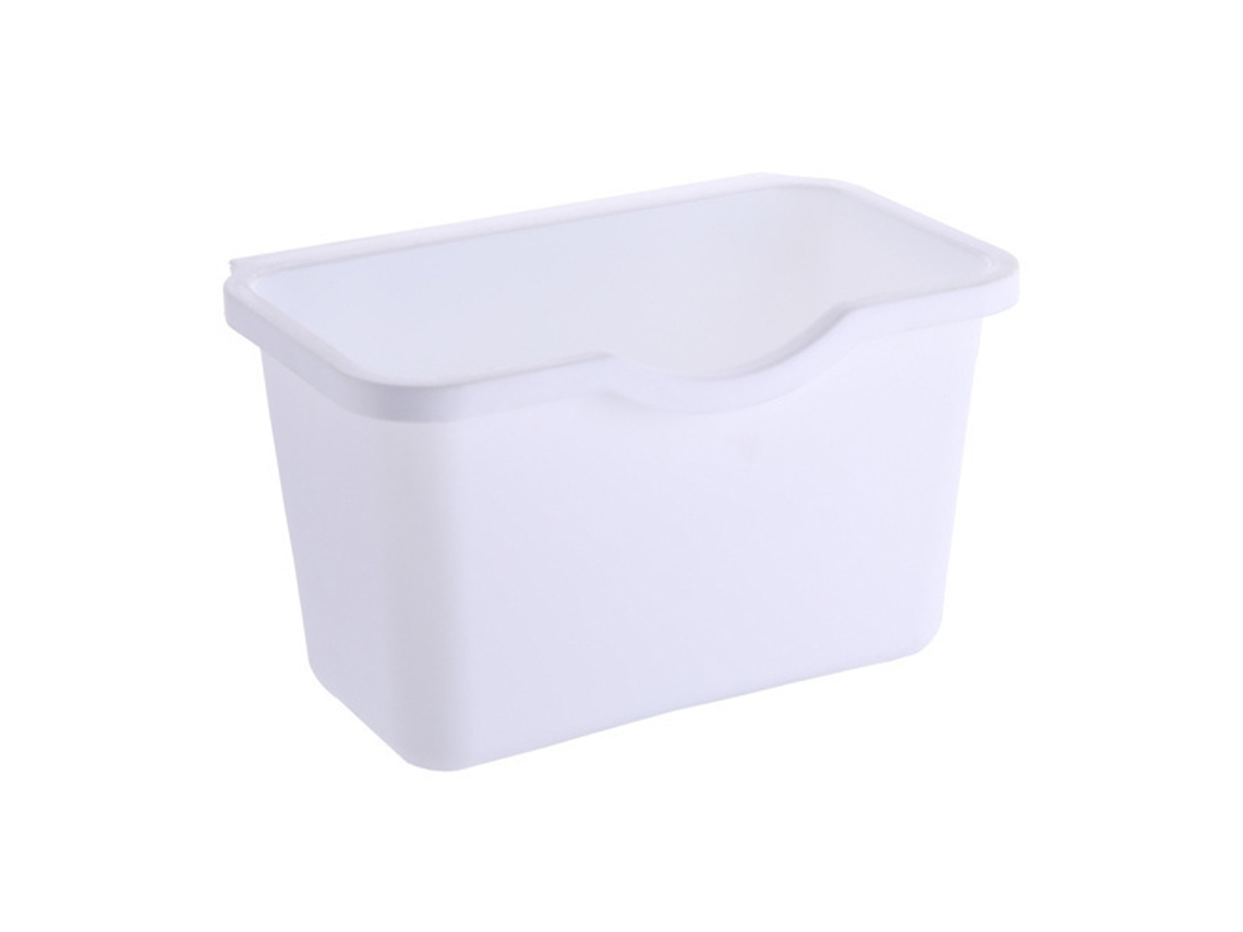 Papelera colgante Baok que ahorra espacio, de gran capacidad, sin tapa, para residuos domésticos, cocina, baño, tamaño pequeño, blanca.