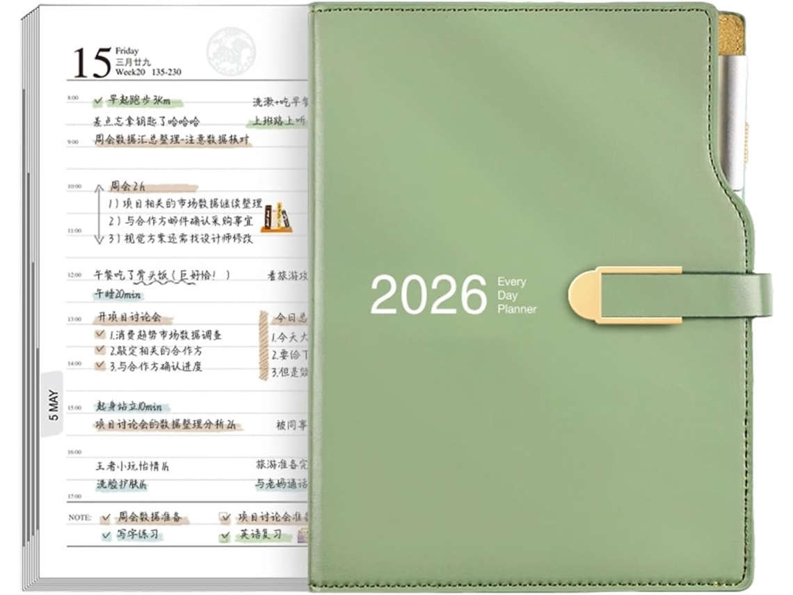 Planificador de viajes 2026 con diseños semanales y mensuales SFUSHOS