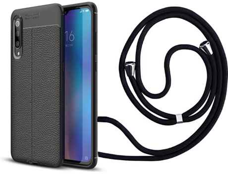 Funda Xiaomi Mi 9 Rugged Leather con Collar Negro
