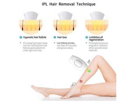 Depiladora Ipl Luz Pulsada para Cuerpo/Rostro/Zona del Bikini BISBISOUS Negra