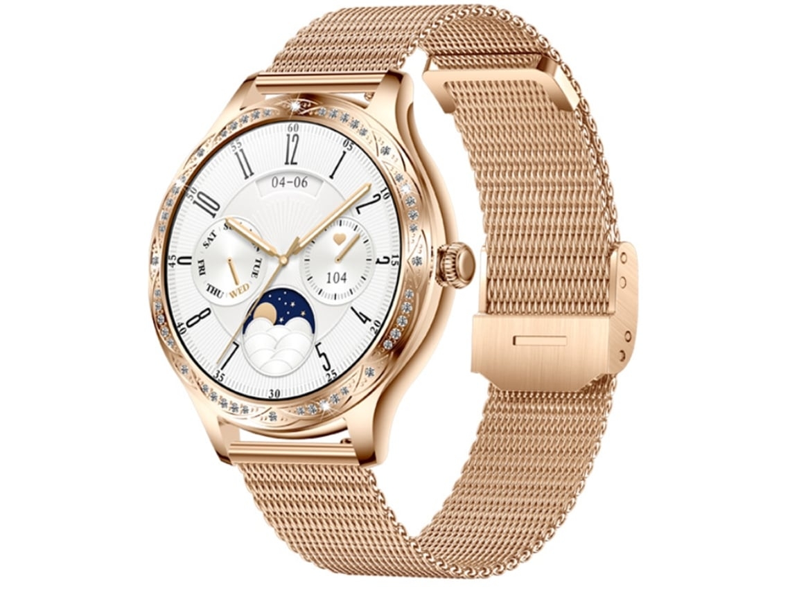 Smartwatch con Pantalla Amoled HD Llamadas Bluetooth Monitoreo de Ritmo Cardíaco y Salud y Modos Deportivos Rosa YEMAESRE