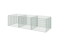 Compostador De 1680 Litros, 270x90x70 Cm, Acero Verde, Resistente A La Intemperie.