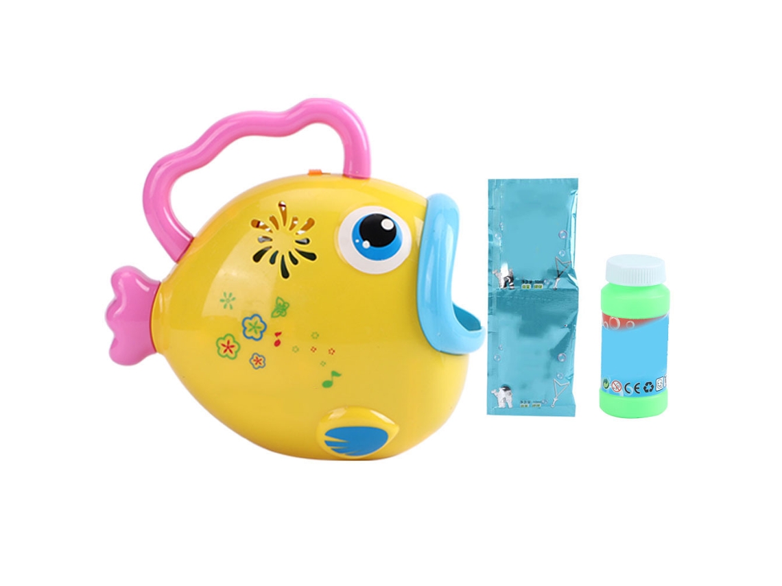 Máquina De Burbujas Eléctrica De Forma De Animalito Cute Con Luz Y Música Automática (amarillo)