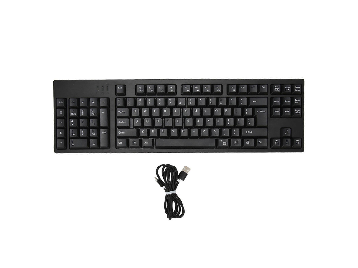 Teclado con cable de 109 teclas para zurdos, con concentrador USB 2, teclado para empresas, teclado para el hogar para Windows XP, 7, 8 y 10. Facpoet.