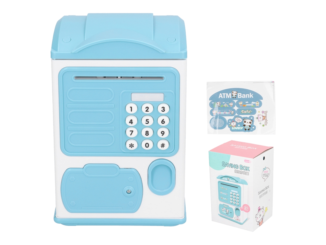 Caja De Ahorros Eléctrica Para Niños Plastico Con Contraseña Caja De Dinero Monedas Juguete Auto Scroll