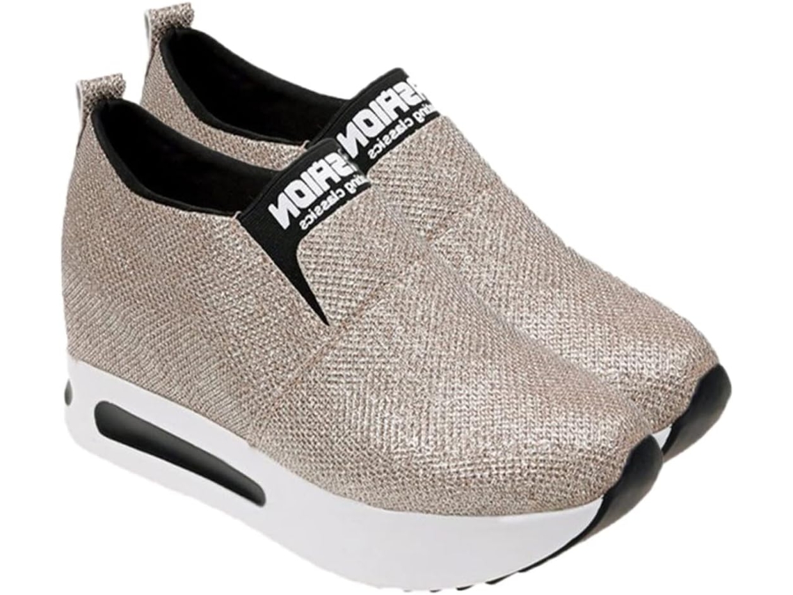 Zapatos Casuales De Tacón Alto Para Mujer: Fáciles De Poner, Versátiles Y Transpirables.