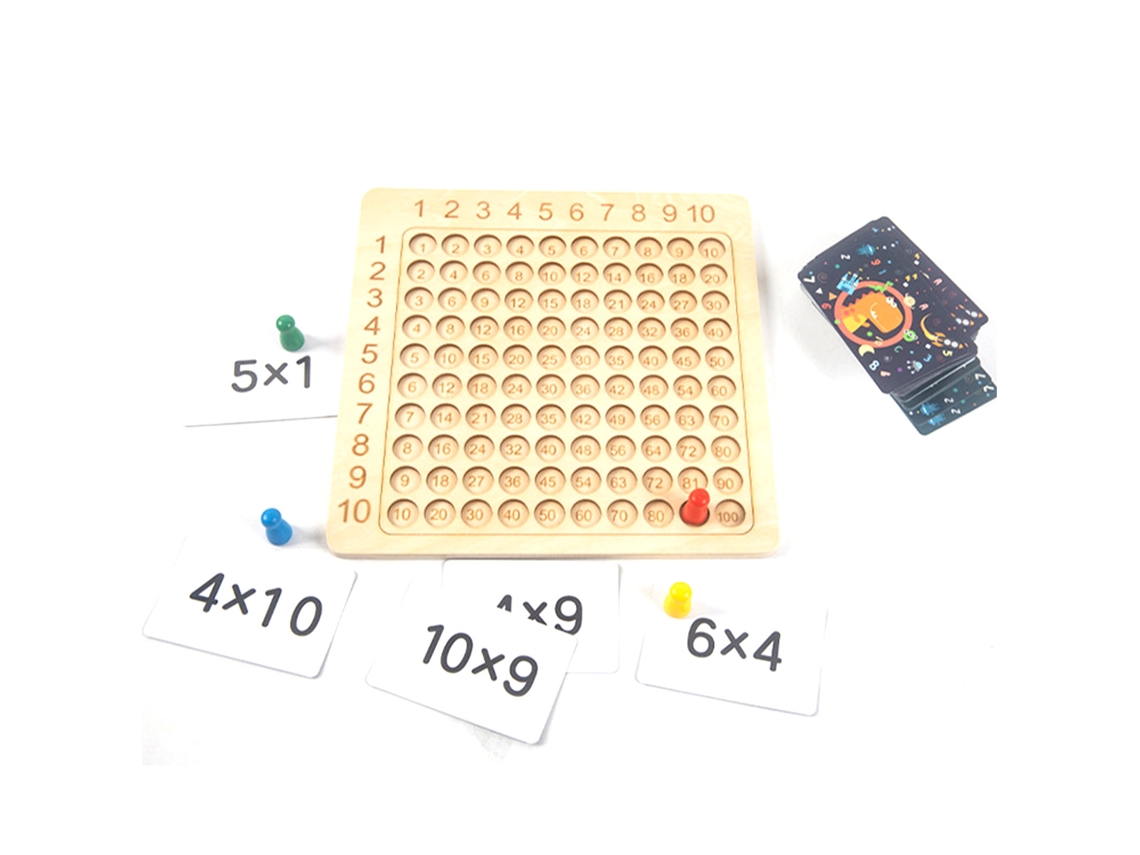 Juego De Mesa De Matemáticas De Madera Educativo Para Niños: Aprende A Contar Y Multiplicar.
