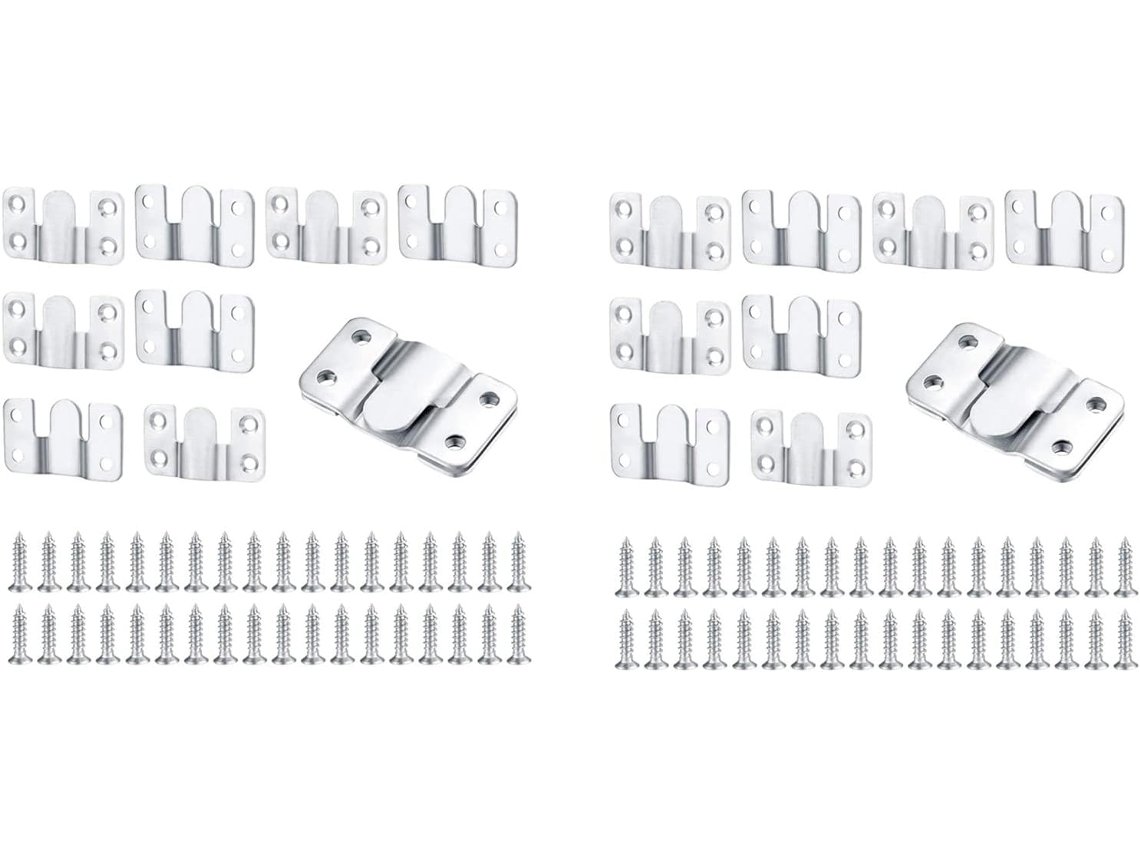 Juego De 20 Soportes Empotrados Entrelazados Para Colgar Muebles
