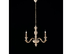 Leonardo - Araña De Madera De Marfil Y Pan De Oro 3 Luces 117 - Ø43 - Bl180-3-av