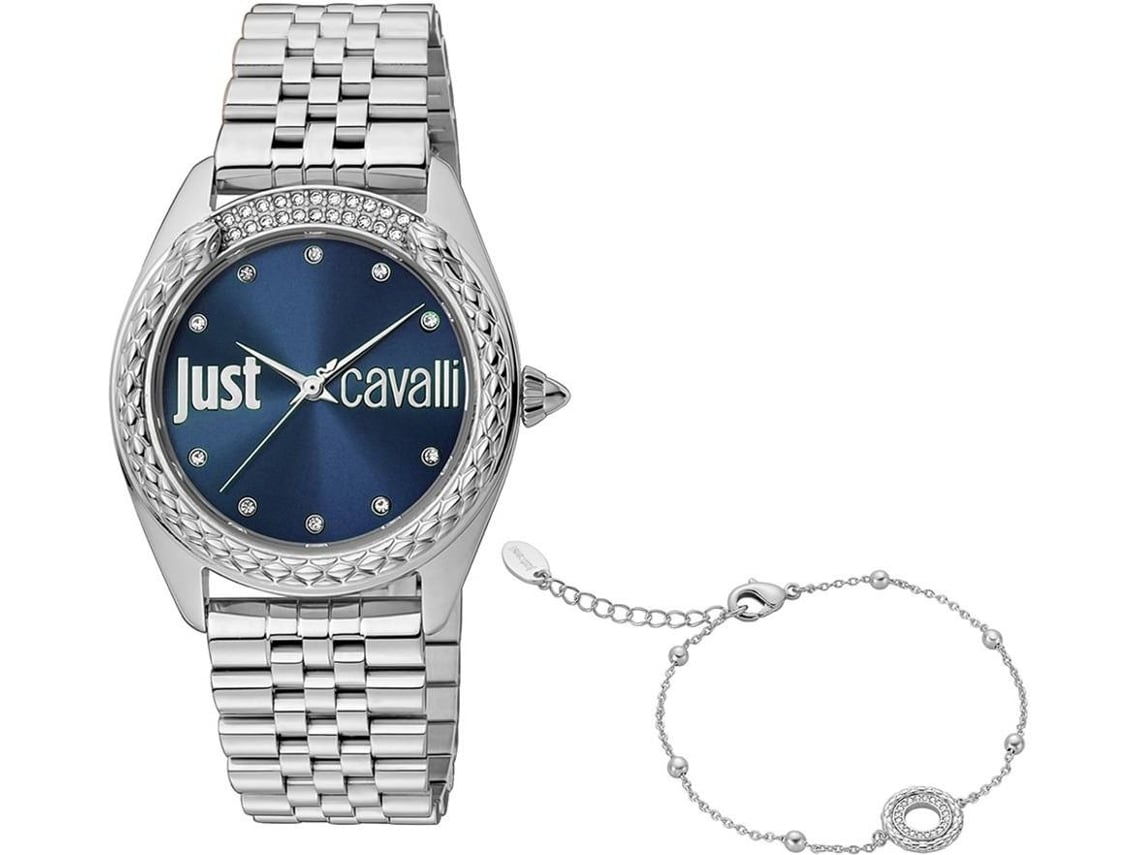 Reloj para Mujer JUST CAVALLI con Pulsera JC1L195M0055 Plateado Acero Inoxidable Worten.es