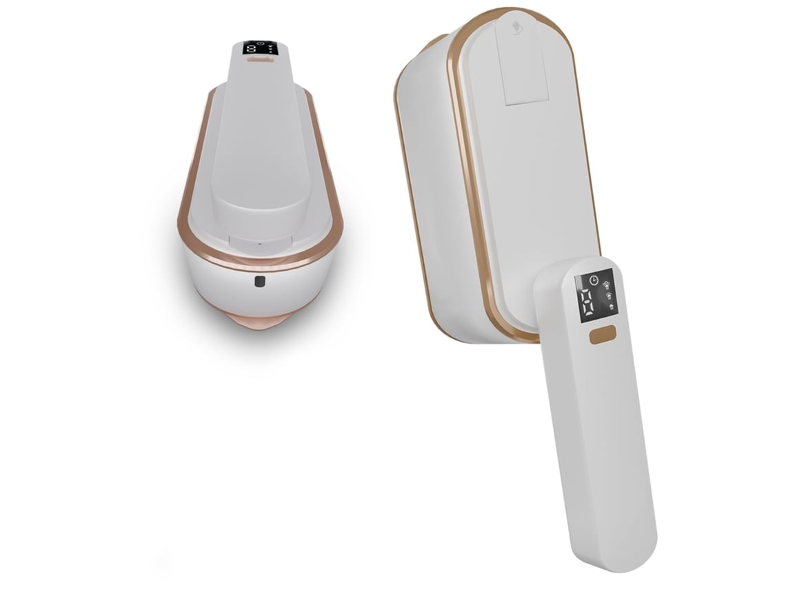 Plancha de vapor de viaje, mini plancha de viaje portátil, calentamiento rápido, 1200 W, 10 s, plancha de vapor doméstica con pantalla digital Gusshious