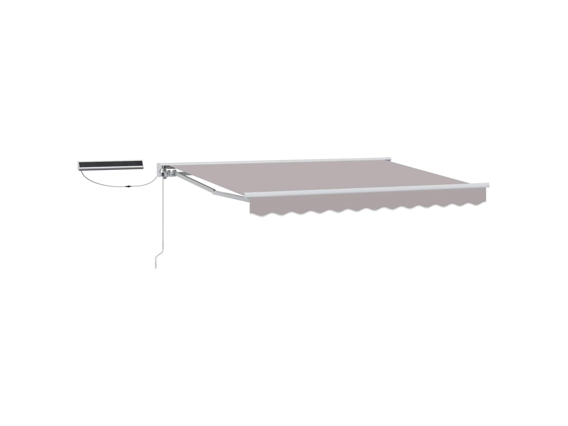 Toldo eléctrico retráctil, gris claro y blanco, 2,5 x 2 m, VIDAXL