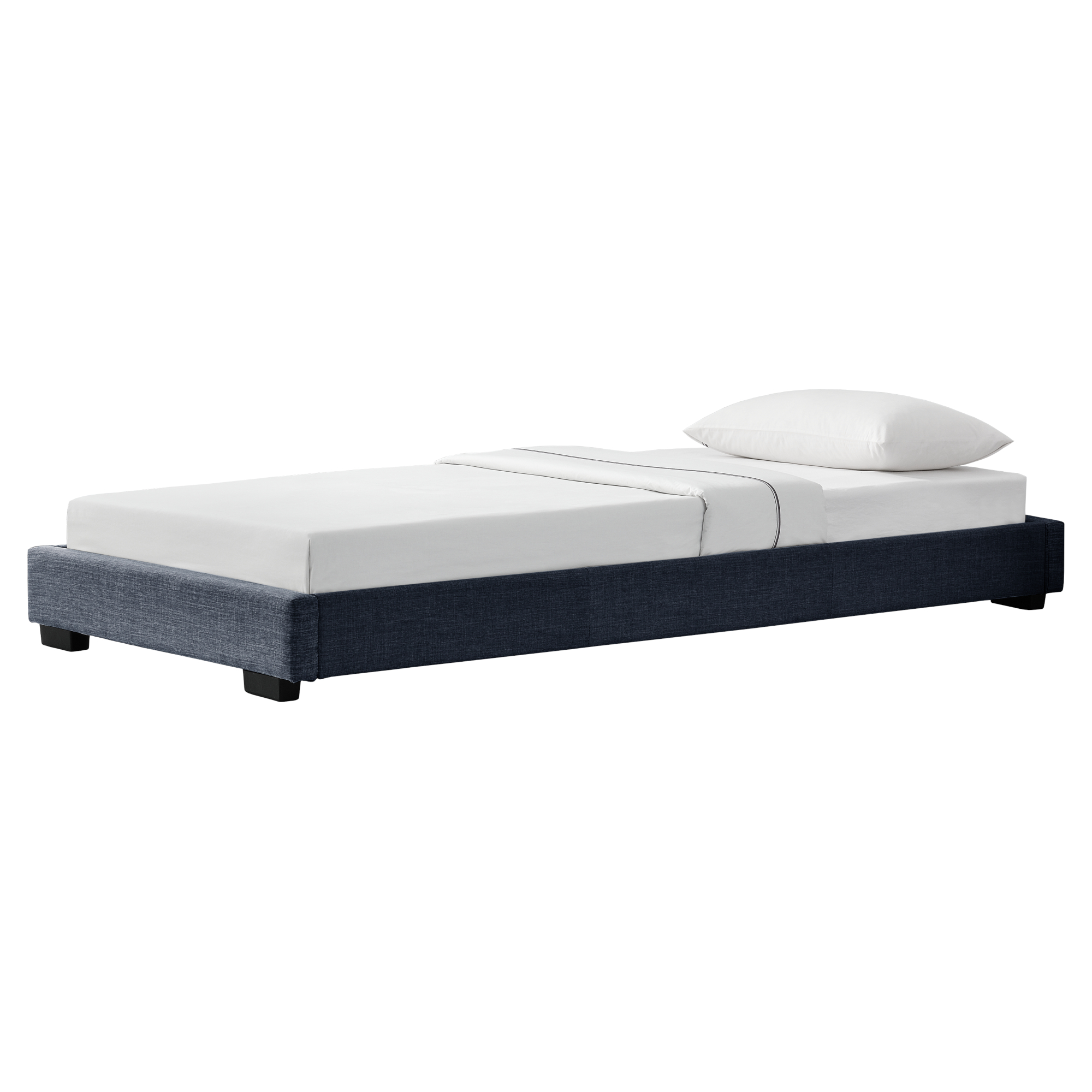 Cama CORIUM (Lona - Gris - 90x200 cm)