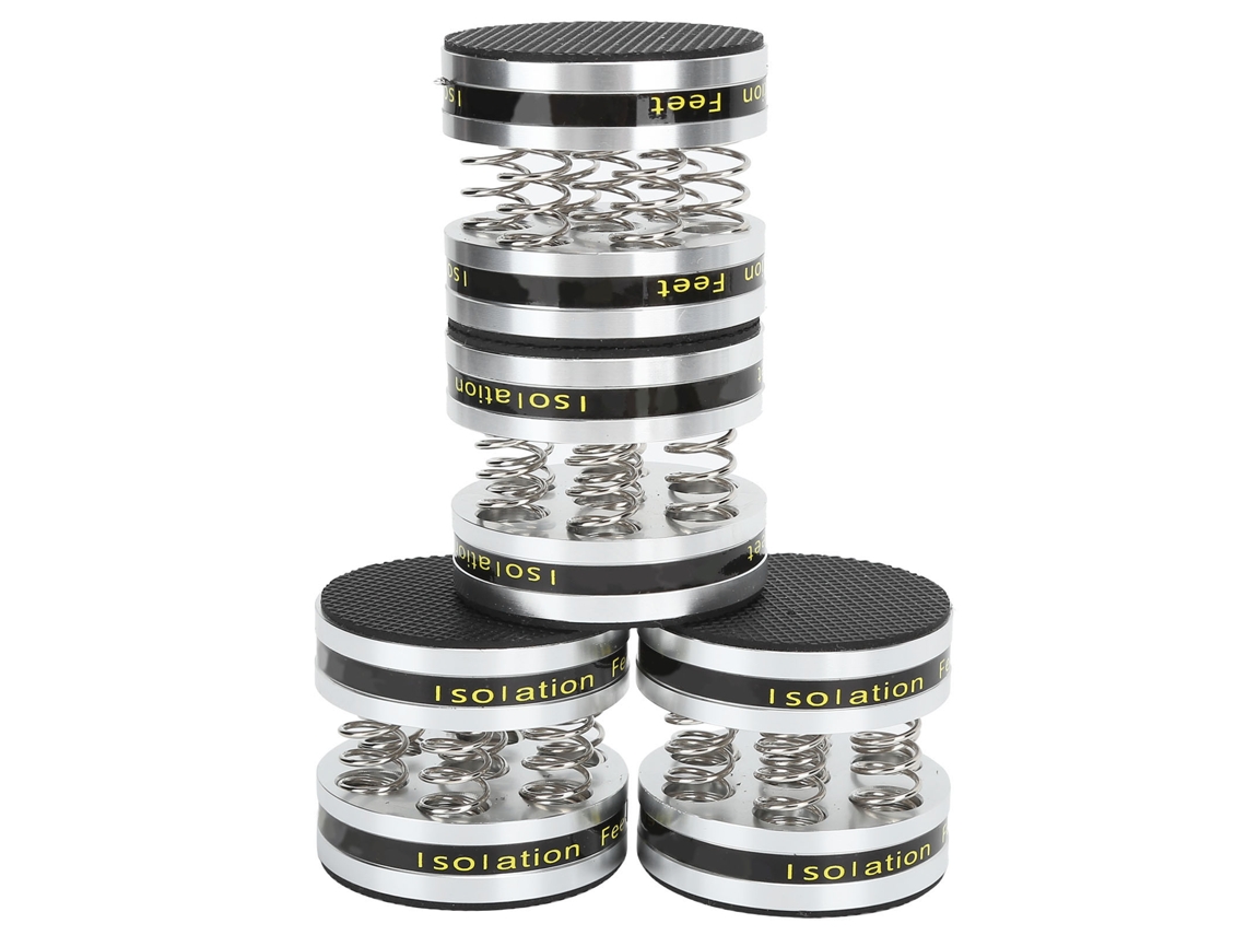 Almohadilla Aislante Con Resorte Para Tocadiscos, Reproductores De Dvd Y Altavoces - Plateada Sp4540a