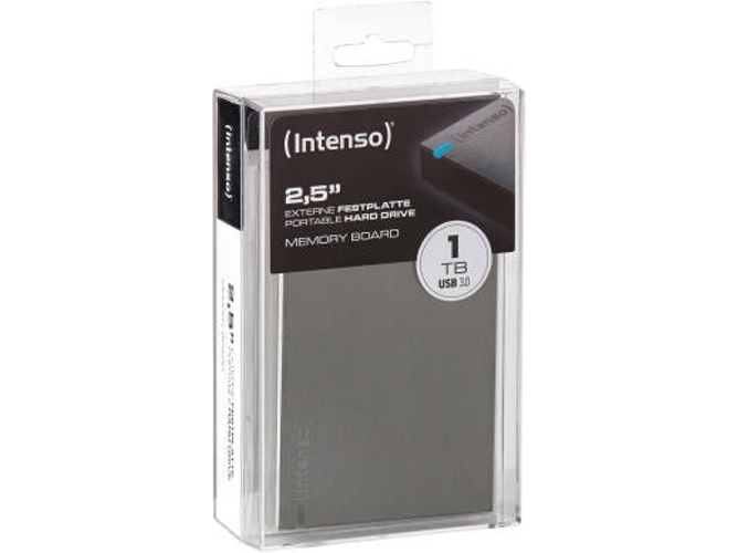 Disco HDD externo INTENSO 6028660 (Gris - 1 TB - USB 3.1)