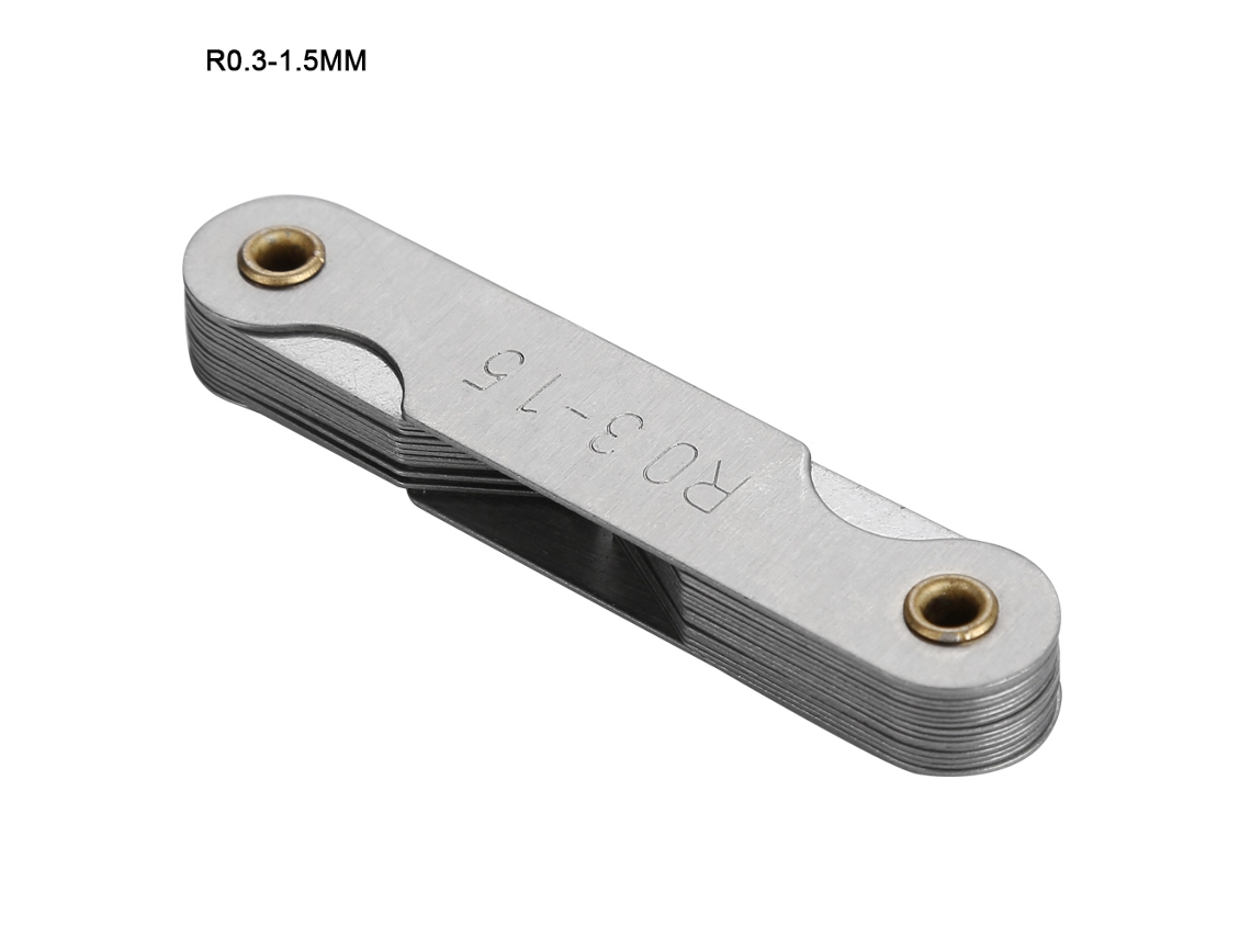 Calibrador De Radio De Acero Inoxidable, Herramienta De Medición Convexa/cóncava, R0,3-1,5 Mm
