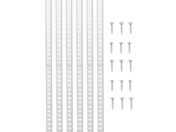 Juego de rieles de pared de acero ajustables para estantes Tekmaquinas