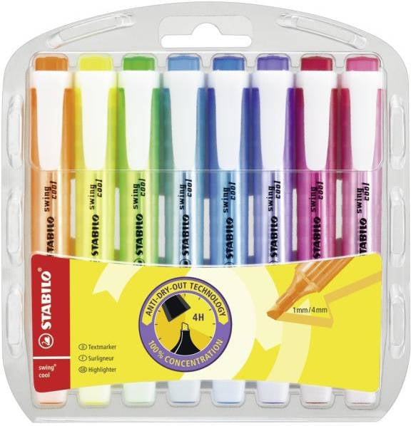 Pack 8 Marcadores STABILO Swing Cool Multicolor