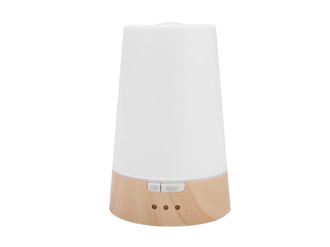 Difusor de aroma con humidificador ultrasónico de 100 ml y luz nocturna LED.