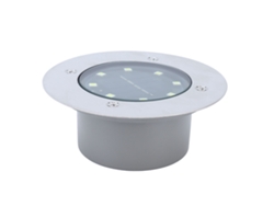 Lámpara solar empotrable LED blanca para exteriores, resistente al agua y apta para exteriores. CHABERLU