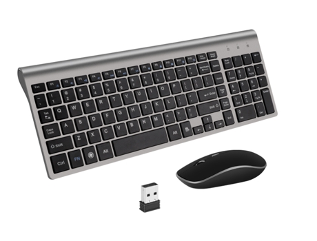 Teclado ELKUAIE Inalámbrico + Ratón (Inglés)