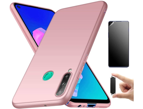 Funda + Protector de Pantalla + Soporte Magnético Huawei P40 Lite E Turtleshell Rosa