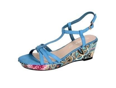 Sandalias de Tacón de Mujer ENZA NUCCI Salto Azul (38)