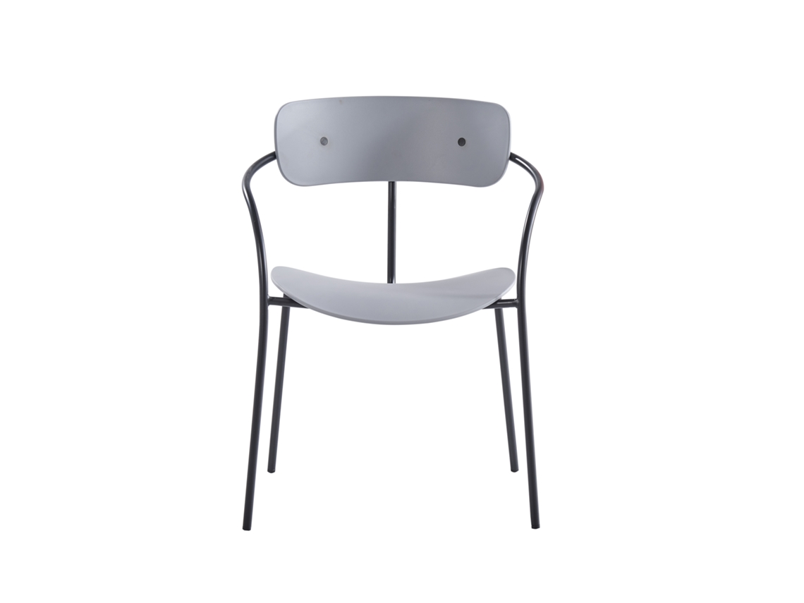 Conjunto 2 Cadeiras CONCEPT U Alexia (Cinzento - Polipropileno - 47x56x77 cm)