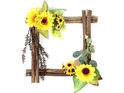 Guirnalda Artificial De Hojas De Girasol Para La Puerta De Entrada Y Decoración De Fiestas.
