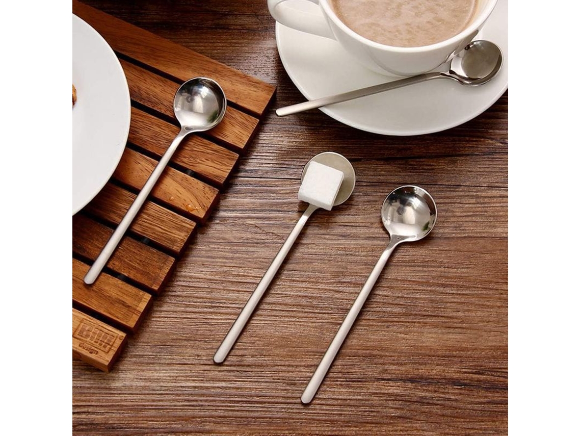 Xícaras de café expresso em aço inoxidável Prated 2026-10, 13,5 cm, para café, açúcar, bebidas de mesa, sorvetes, sopas e cappuccinos.