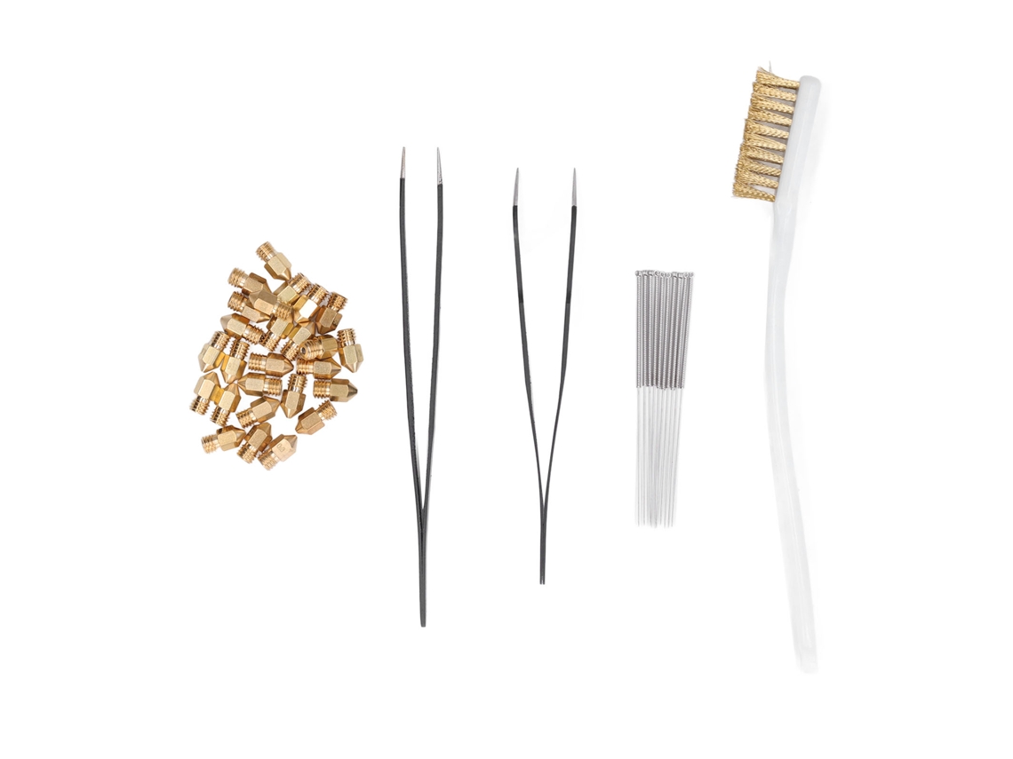 Kit De Limpieza De Boquillas Para Impresoras 3d: Accesorios, Herramientas, Agujas, Pinzas, Cepillo De Acero.