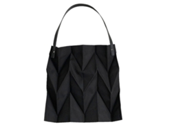 Bolso Tote Reutilizable De Gran Capacidad Con Diseño Moderno, Perfecto Para Ir De Compras, Viajar Y La Oficina - Negro