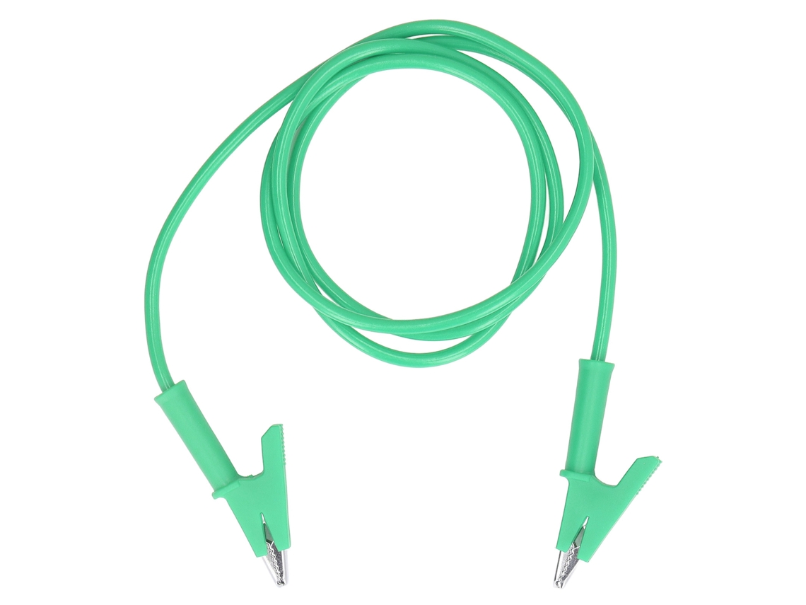 Cable De Prueba Tipo Garra De Cocodrilo De 10 Mm, 20 A, 3000 V, Latón Y Silicona Para Baterías De Vehículos (verde)