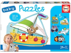Puzzle EDUCA 5 Baby Puzzles Vehículos 2 (Edad Mínima: 2 Años - 3-5 Piezas)