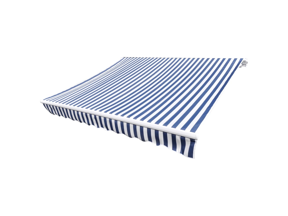 Maison Exclusive - Toldo De Lona Azul Y Blanco 350x250 Cm