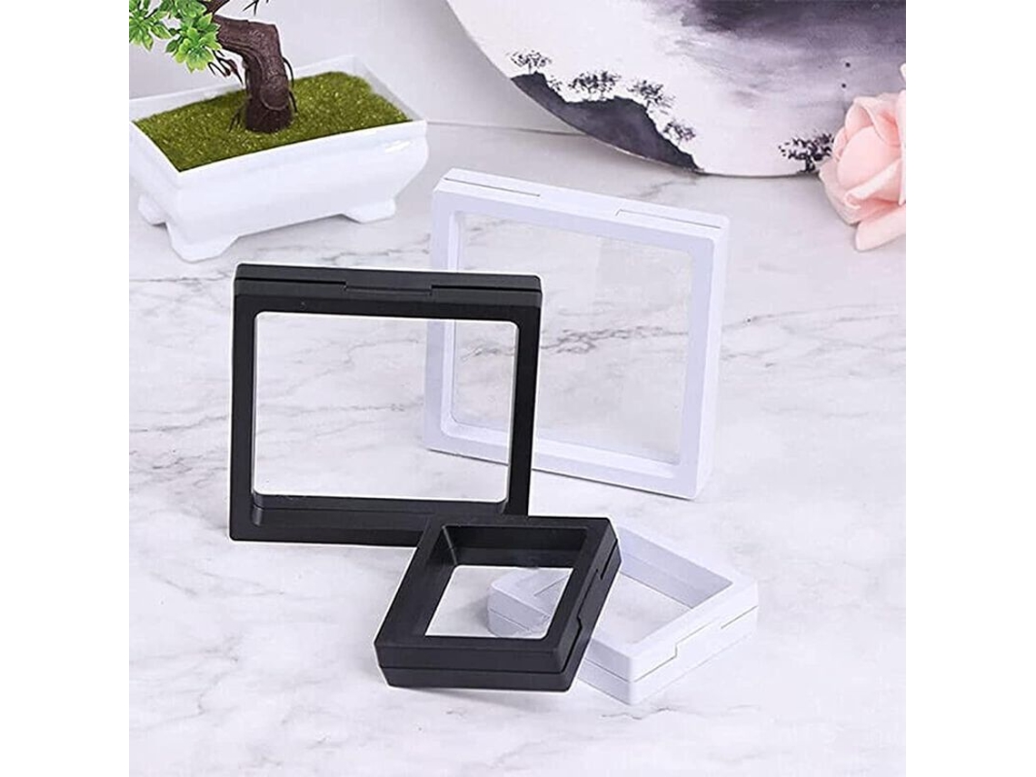 2026-caja De Almacenamiento De Joyería Portátil 9x9cm Pe Film Colgante Para Aretes Y Joyas (negro)