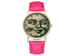 Reloj De Mujer Y Hombre Zhoulianfa De Dial Redondo Analógico De Cuarzo Rojo Rosa