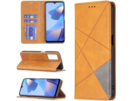 Funda Oppo A16 HFS-HOUSE Losange (Marrón)