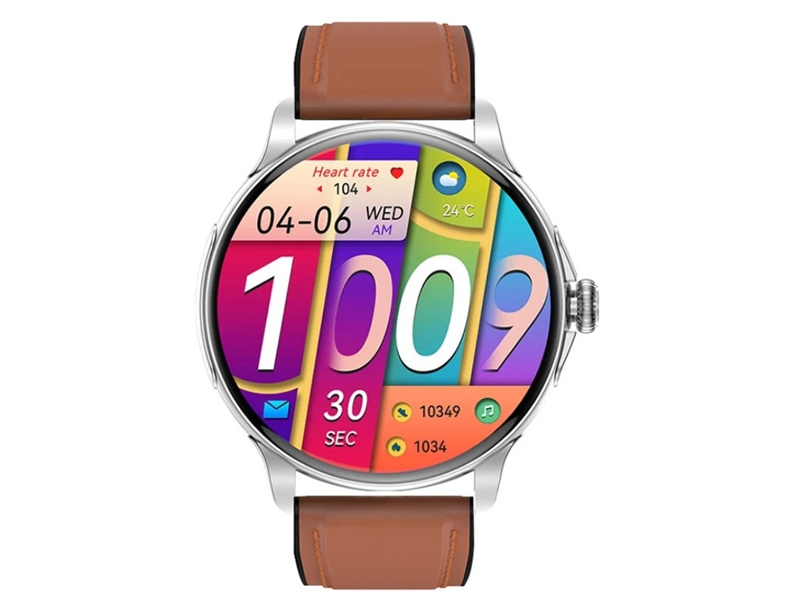 Reloj inteligente con llamadas por Bluetooth, control por voz, esferas de reloj personalizables, actualizaciones meteorológicas y reproducción de música Yizhood