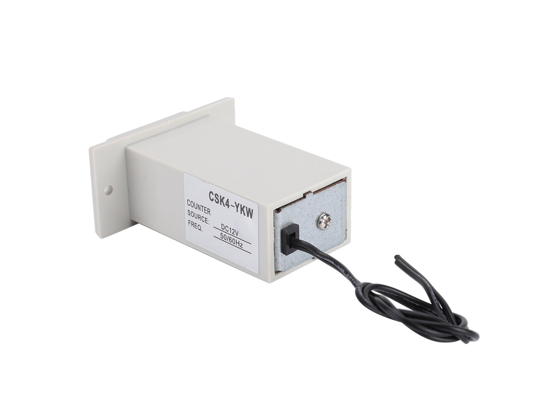 Contador de pulsos electromagnético industrial CSK4-YKW, 4 dígitos, 0-9999 CC, 12 V, mecánico, digital