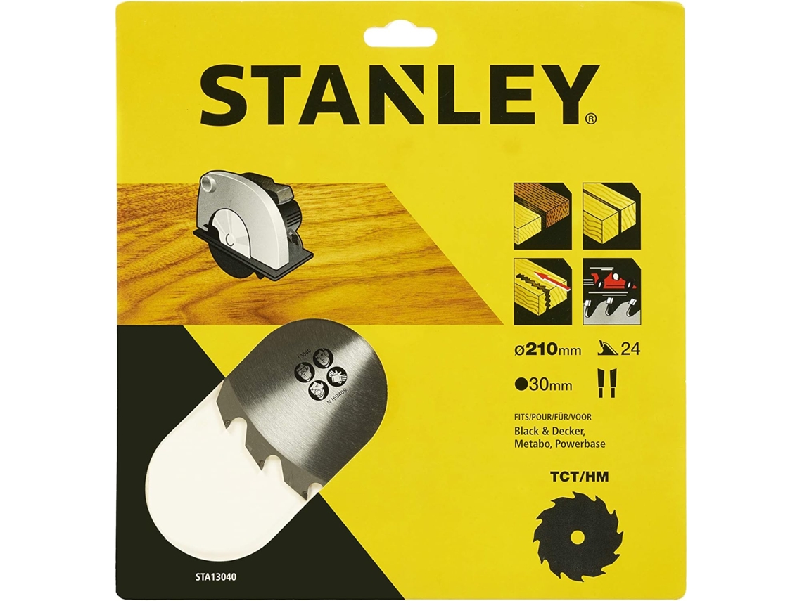 Hoja De Sierra Circular Stanley Sta13040 210 Mm 21 Cm 3 Con Dientes Carburo
